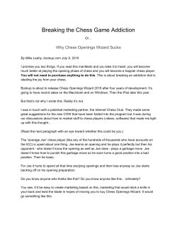 Breaking the Chess Game Addiction
