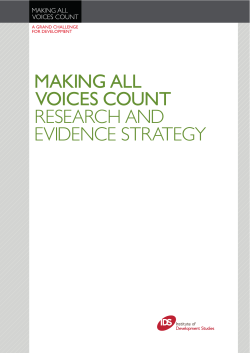 Making All Voices Count`s Research and Evidence Strategy