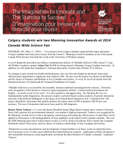 docs/Calgary Students Win Two Manning Awards at Canada Wide