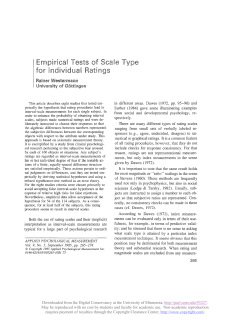 Empirical Tests of Scale Type - University Digital Conservancy