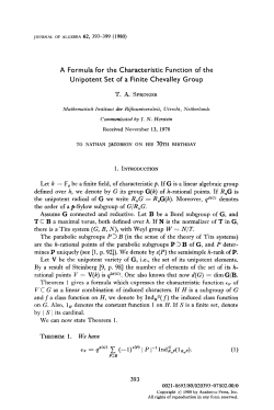 A Formula for the Characteristic Function of the Unipotent Set of a