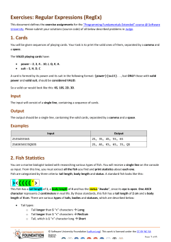 Exercises and Homework for the Programming