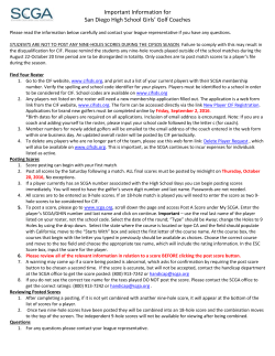 Important Information 2016-17