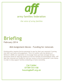 Mid Assignment Moves - Army Families Federation