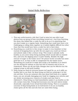 Salad Rolls Reflection