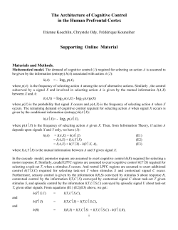 The Architecture of Cognitive Control in the