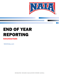 End of Year Reporting