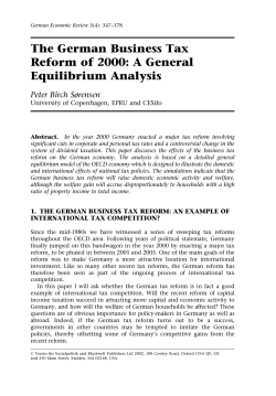 The German Business Tax Reform of 2000: A General Equilibrium