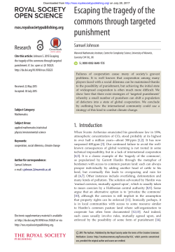 Escaping the tragedy of the commons through targeted punishment