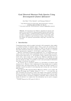 Goal Directed Shortest Path Queries Using Precomputed Cluster
