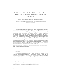 Sufficient Conditions for Feasibility and Optimality of