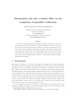 Monotonicity has only a relative effect on the