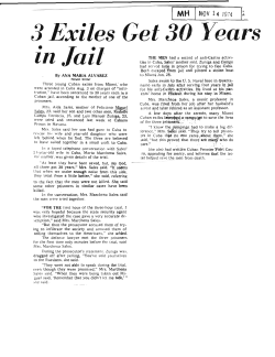 3 Exiles Gel 3)0 Years in Jail