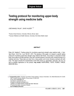 Testing protocol for monitoring upper