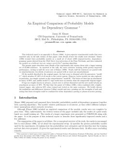 An Empirical Comparison of Probability Models for Dependency