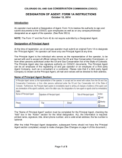designation of agent: form 1a instructions