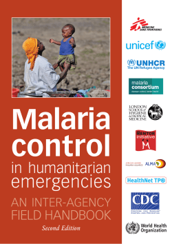 Malaria control in humanitarian emergencies. An inter