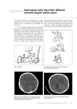Head injuries after short falls: different outcomes despite