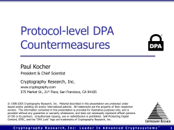 Self-Protecting Digital Content Business discussion with MGM, April