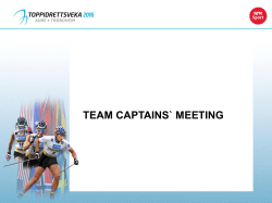 team captains` meeting