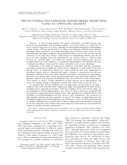 species interaction strength: testing model