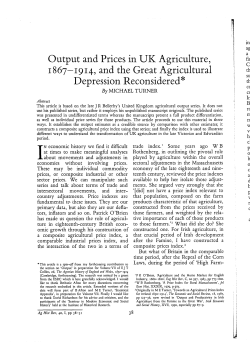 Output and Prices in UK Agriculture, I867