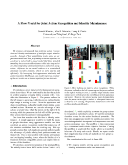 A Flow Model for Joint Action Recognition and