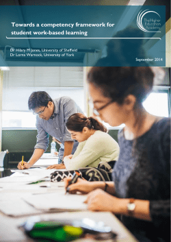 Towards a competency framework for student work