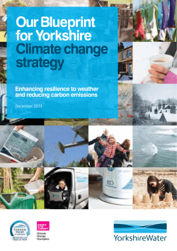 Our Blueprint for Yorkshire Climate change strategy