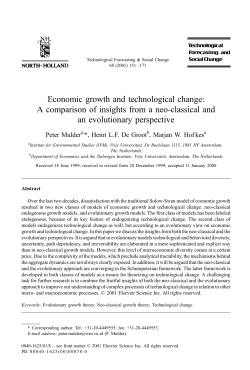 Economic growth and technological change: A comparison of