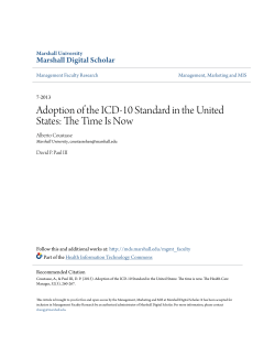 Adoption of the ICD-10 Standard in the United States: The Time Is Now