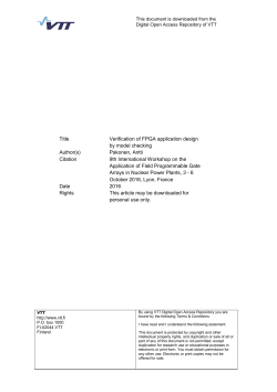 Title Verification of FPGA application design by model checking