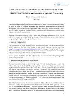 CONDITION ASSESSMENT AND PERFORMANCE EVALUATION