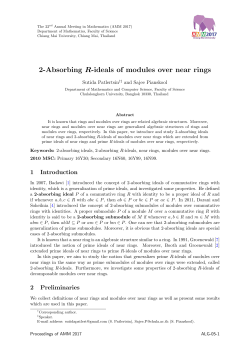 2-Absorbing R-ideals of modules over near rings