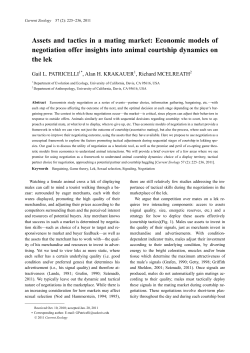 Assets and tactics in a mating market: Economic models of