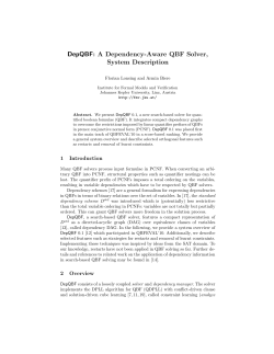 DepQBF: A Dependency-Aware QBF Solver, System Description