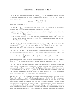 Homework 1. Due Mar 7, 2017