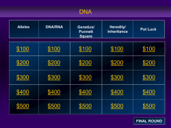 Genetics jeopardy