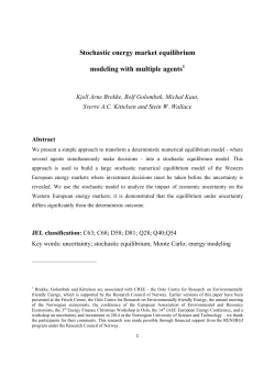 Stochastic energy market equilibrium modeling with multiple agents