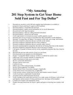 My Amazing 201 Step System to Get Your Home