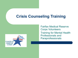 Crisis Counseling Training