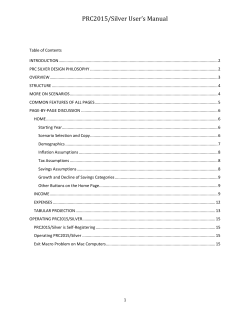 Operating PRC2015/Silver - Pralana Retirement Calculator