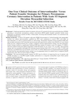 One-Year Clinical Outcome of Interventionalist