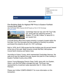 Flex Building Sells for Highest PSF Price in Eastern