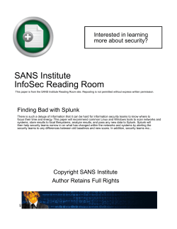 Finding Bad with Splunk