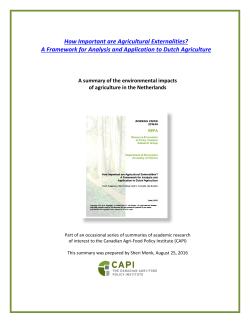 How Important are Agricultural Externalities? - Canadian Agri