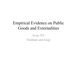 Empirical Evidence on Public Goods and Externalities