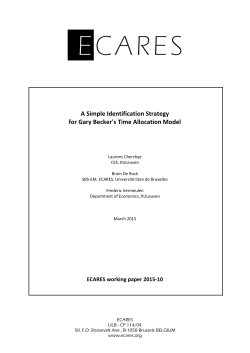 A Simple Identification Strategy for Gary Becker`s Time