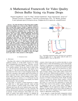 A Mathematical Framework for Video Quality Driven Buffer Sizing via