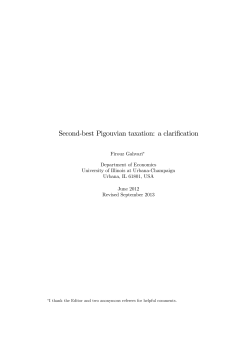 Second-best Pigouvian taxation: a clarification